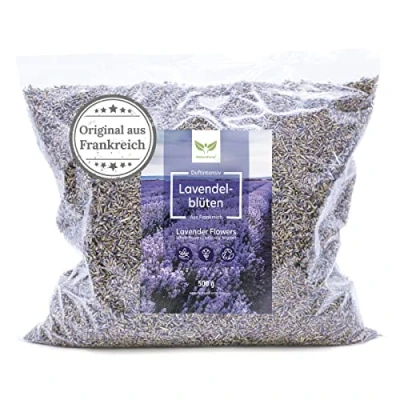 Afbeelding van NaturaForte lavendelbloesems, 500 g, lavendel zonder toevoegingen, blauwachtig, intense geur, gedroogde lavendelbloemen voor geurkussens, geurzakjes, lavendelzakjes, Potpourri geur
