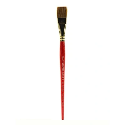 Afbeelding van Winsor &amp; Newton 5186774 Sceptre Gold II Künstler Aquarellpinsel mit hoher Farbtragekapazitat exzellenter Sprungkraft, Serie 606 Ein Stich Pinsel, kurzer Stiel, 3/4&quot; 19mm