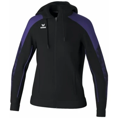 Afbeelding van Erima Evo Star Trainingsjack Met Capuchon Dames Zwart / Paars Maat: 40