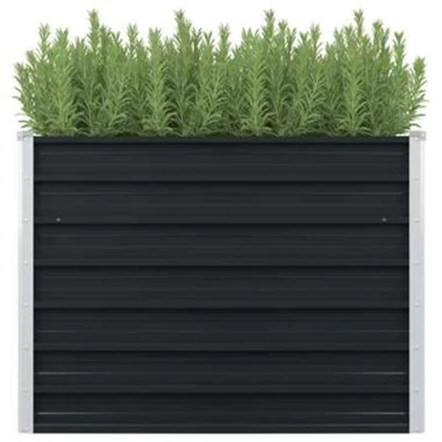 Afbeelding van Plantenbak verhoogd 100x100x77cm gegalvaniseerd staal antraciet