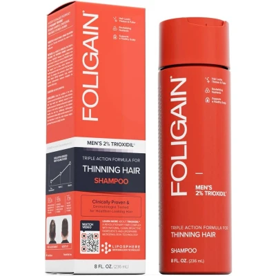 Afbeelding van Foligain Men Stimulating Shampoo for Thinning Hair 2% Trioxidil 236 ml