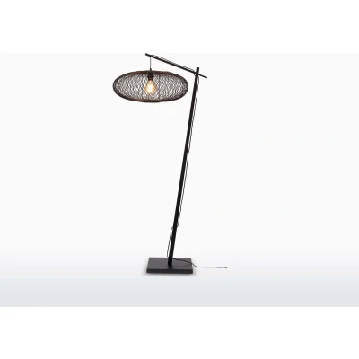 Afbeelding van GOOD&amp;MOJO Vloerlamp Cango Bamboe 175x60x207cm Zwart