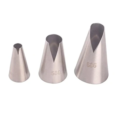 Afbeelding van BLUGUL 3 stuks Saint Honoré spuitmonden van roestvrij staal, voor taartdecoratie