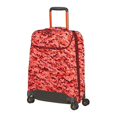 Afbeelding van Samsonite Neoknit reistas, Fluo Red Camo, Reisetasche mit 4 Rollen S (55 cm 36.5 L), reistassen