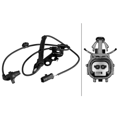 Afbeelding van HELLA 6PU 358 218 711 ABS Sensor Met verbindingsstuk Geluidsensor 2 polig 1020mm TOYOTA: Matrix II Hatchback (E140) 1.8, 2.4, 2.4 4WD 2008 2014