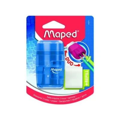 Afbeelding van Maped Connect Translucent Duo Eraser en Puntenslijper (diverse kleuren)