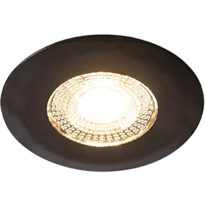 Afbeelding van QAZQA Inbouwspot zwart incl. LED 3 staps dimbaar Ulo