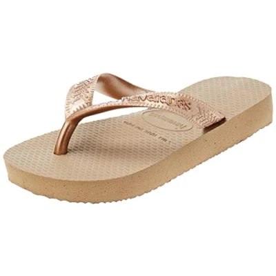 Afbeelding van Havaianas Top Tiras Rose Gold Flip Flop, 10/11 UK Kind, Rosegoud