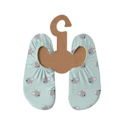 Afbeelding van Slipstop Kinderstrandschoenen, antislip, badschoenen voor meisjes, zonbeschermingsfactor 50+, bamboo, 21/23 EU