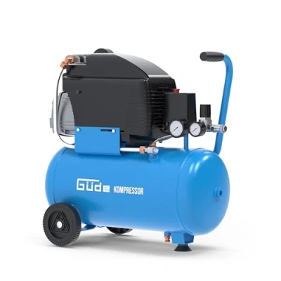 Afbeelding van Güde Compressor 231/10/24 (oliegesmeerd, max. 10 bar, 1500 W, ketel 24 l, aanzuigvermogen 206 l/min, drukregelaar, 2 x manometer, veiligheidsventiel, condensaatafvoerschroef, luchtfilter, mobiel)