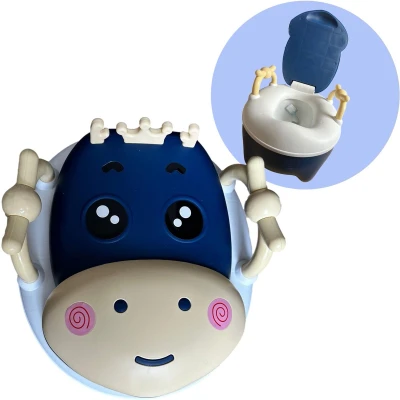 Afbeelding van N.W. Baby plaspotje / WC trainer peuter potje met deksel kind zindelijkheidstraining Blauw