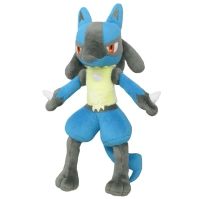 Afbeelding van Sanei Pokemon All Star Series Lucario gevulde pluche, 30,5 cm, zwart, blauw (PP12)