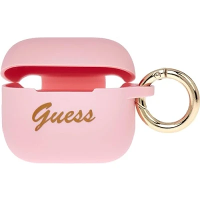 Afbeelding van Guess AirPods 3 hoesje Vintage Script Roze