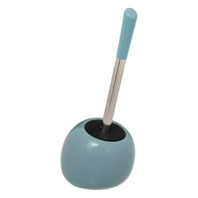 Afbeelding van 5Five Toilet/wc borstel in houder polyresin/metaal ijsblauw 35 cm Toiletborstels
