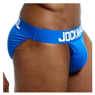 Afbeelding van JOCKMAIL Sexy Heren Slips Bikini Katoen Basic Ondergoed Onderbroek, Blauw, XXL