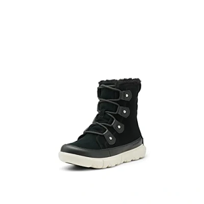 Afbeelding van Sorel Explorer JOAN Snowboots, Dames, Maat: 37, Black Veloursleer
