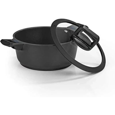 Afbeelding van N8WERK Kookpan Aluminium gietijzer 24cm zwart Kleurverandering