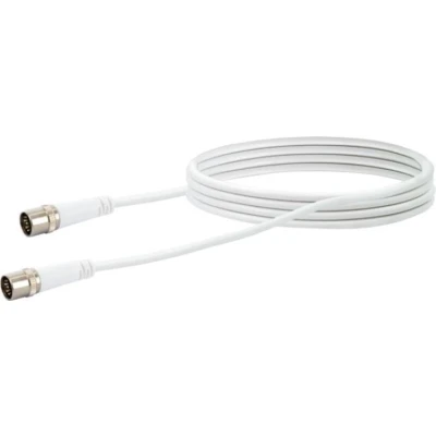 Afbeelding van Schwaiger Antenne, Satelliet Aansluitkabel [1x F quickstekker 1x quickstekker] 3.00 m 10 dB Viervoudig afgeschermd Wit