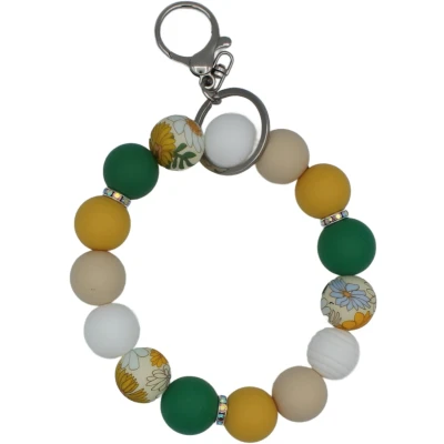 Afbeelding van Wristlet Groen Geel Bloem XL