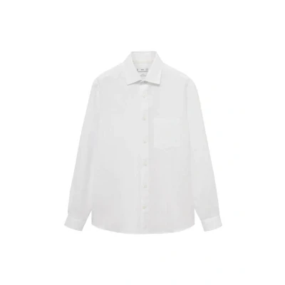 Afbeelding van Mango Pocket Overhemd, Heren, Maat: Small, White