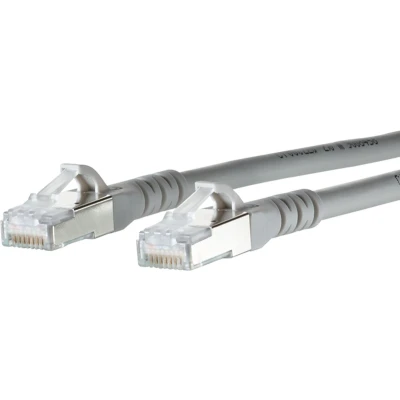 Afbeelding van Metz Connect 1308451533 E RJ45 netwerkkabel (CAT 6a S/FTP, 1,50 m, met gedichte ratel, 1 stuk), grijs
