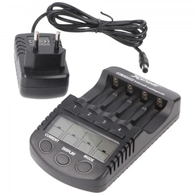 Afbeelding van Snellader met LCD display, voor 1,2V NiMH AA Mignon, AAA Micro batterij