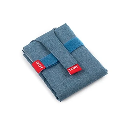 Afbeelding van TATAY Herbruikbare sandwichzakken, ideaal voor de smaak, aanpasbaar, gemakkelijk te reinigen, BPA vrij, personaliseerbaar. Denim Blue. Afmetingen: 72,5 x 44 cm.