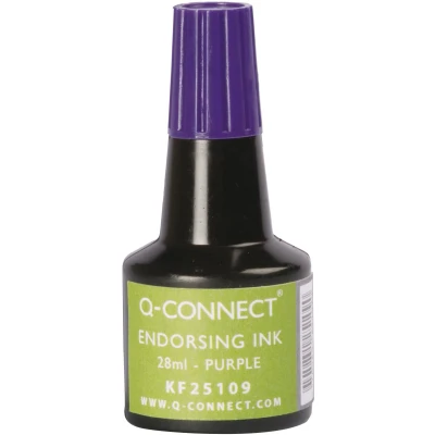 Afbeelding van Q CONNECT stempelinkt, flesje van 28 ml, violet stempelinkt