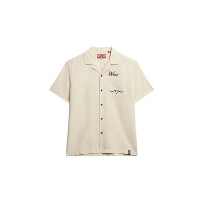 Afbeelding van Superdry Overhemd, Heren, Maat: Large, Oatmeal beige
