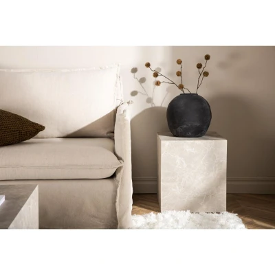 Afbeelding van Svea Clara salontafel marmerlook 40 x cm beige Hout