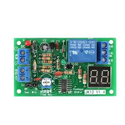 Afbeelding van Timer Module, Akozon DC12V Ontsteking Instelbare Relais Schakelmodule LED Dynamisch Display Countdown Single Chip