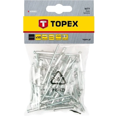 Afbeelding van topex popnagels 4 x 8 mm 50 stuks 43e401
