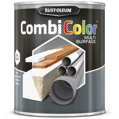 Afbeelding van rust oleum combicolor multi surface zijdeglans ral 9016 verkeerswit 750 ml