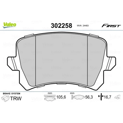 Afbeelding van Valeo Remblokset 302258