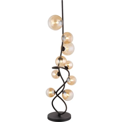 Afbeelding van Globo vloerlamp Tuberius zwart metaal 33 cm G9 fitting 56141 9S
