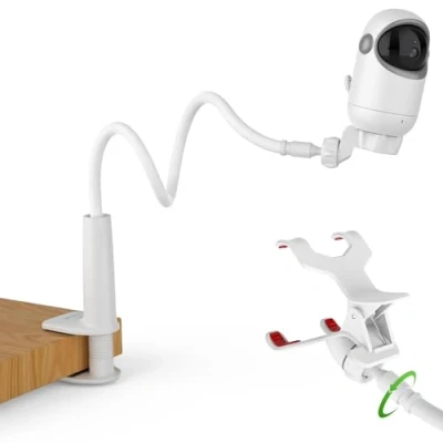 Afbeelding van TakTark Babyfoonhouder, camerahouder, universele telefoonhouder voor babycamera, video babymonitorhouder, flexibele camerastandaard kinderkamer, compatibel met de meeste babyfoons