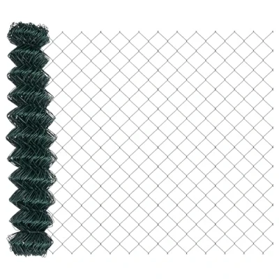 Afbeelding van vidaXL Kettinghek Groen 1x10 m Staal