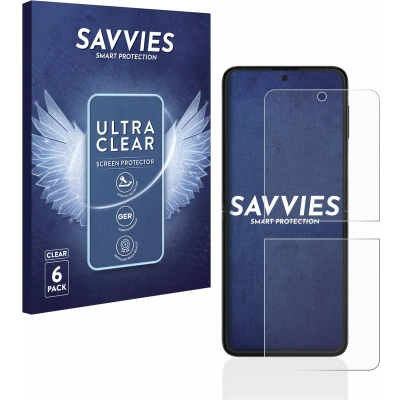 Afbeelding van Savvies (6 Stuks) Schermbeschermer voor Samsung Galaxy Z Flip 3 5G Screen Protector Ultra Transparant