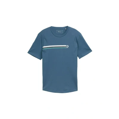 Afbeelding van TOM Tailor Denim Tshirt print, Heren, Maat: Small, Mystical blue