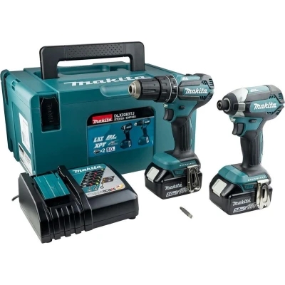 Afbeelding van Makita DLX2283TJ 18V Li ion accu combiset (2x 5,0Ah) in Mbox koolborstelloos