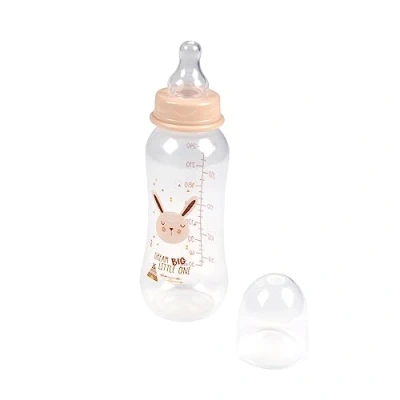 Afbeelding van BABY DOUCEUR, babyfles, smalle hals + speen met variabele doorstroming, siliconen, 250 ml, konijnboor