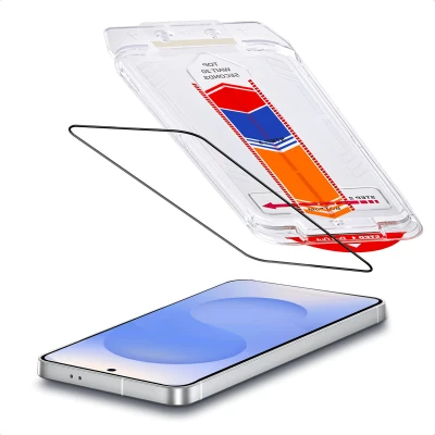 Afbeelding van Accezz Screen protector Geschikt voor Samsung Galaxy S24 / S25 glas screenprotector met anti dust applicator