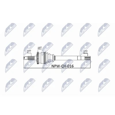 Afbeelding van Aandrijfas NTY NPW CH 016
