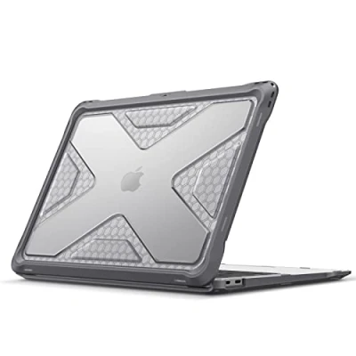 Afbeelding van Fintie Hoes compatibel met MacBook Air 13 A2337 M1/A2179/A1932 (2018 2020 Laat los), Full Body robuuste hybride Beschermhoes TPU bumperhoes 13&quot; Retina, (Grijs)
