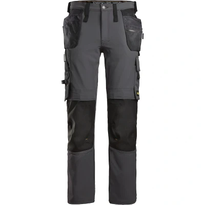 Afbeelding van SNICKERS 6271 AllroundWork full stretch werkbroek met holsterzakken (staalgrijs/zwart) 62715804160