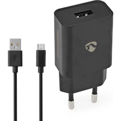 Afbeelding van Oplader 1.0 A Outputs: 1 USB Micro 1.00 m 5 W Single Nedis