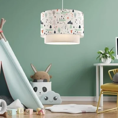 Afbeelding van Design hanglamp Lurgan E27 wit met boommotief