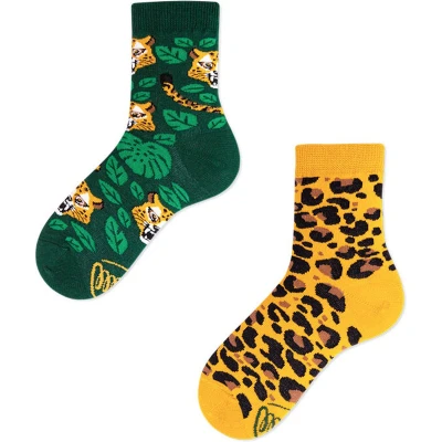 Afbeelding van Many Mornings El Leopardo Mismatch Unisex Kids Sokken maat 23 26