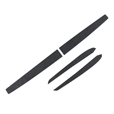 Afbeelding van Alfanxi Dashboard Wrap Cover &amp; Binnenzijde Voordeur Trim Paneel Armsteun Alcantara en ABS Materiaal Compatibel met Tesla Model Y/3 (houtskoolgrijs, deurpaneelafdekking)