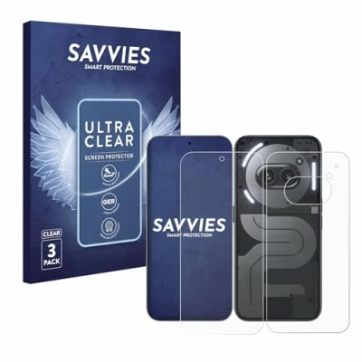 Afbeelding van Savvies Screenprotector voor Nothing Phone (2a) Plus (Voor+Achter) Folie Beschermfolie transparant (6 Stuks)